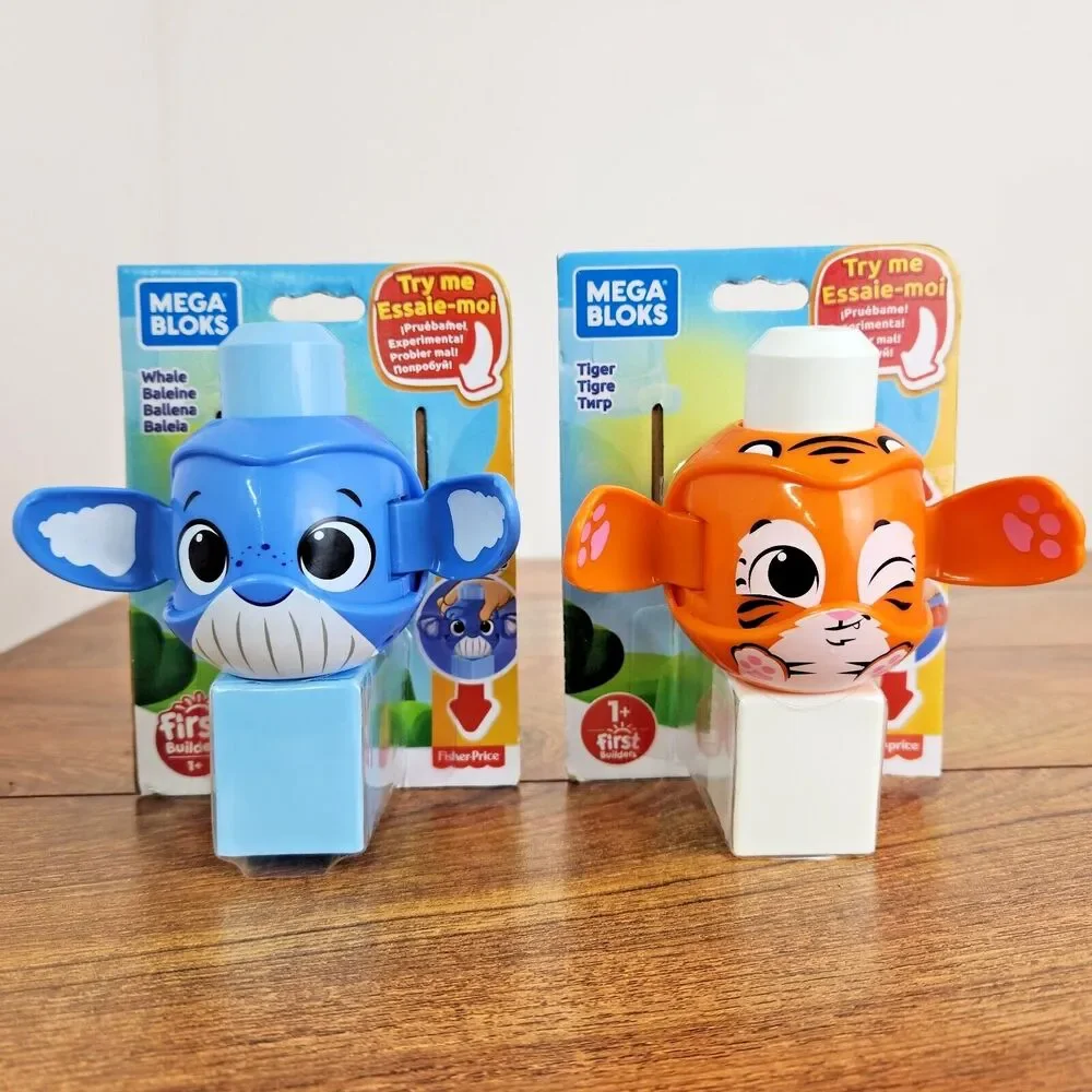 Fisher Price Peek A Block Tiger & Whale 2 pcs SET NEW